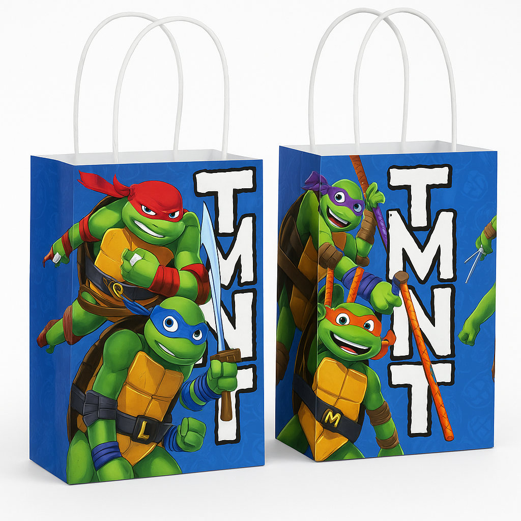 Teenage Mutant Ninja Turtles Party Favor Kraft Gift Bags, 8-Pack