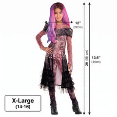 Girls' Disney Descendants 3 Audrey Costume - Pink & Black Halloween Outfit