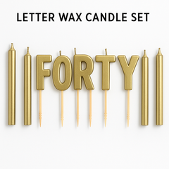 Golden Age 40th Birthday Candle Pick Set
