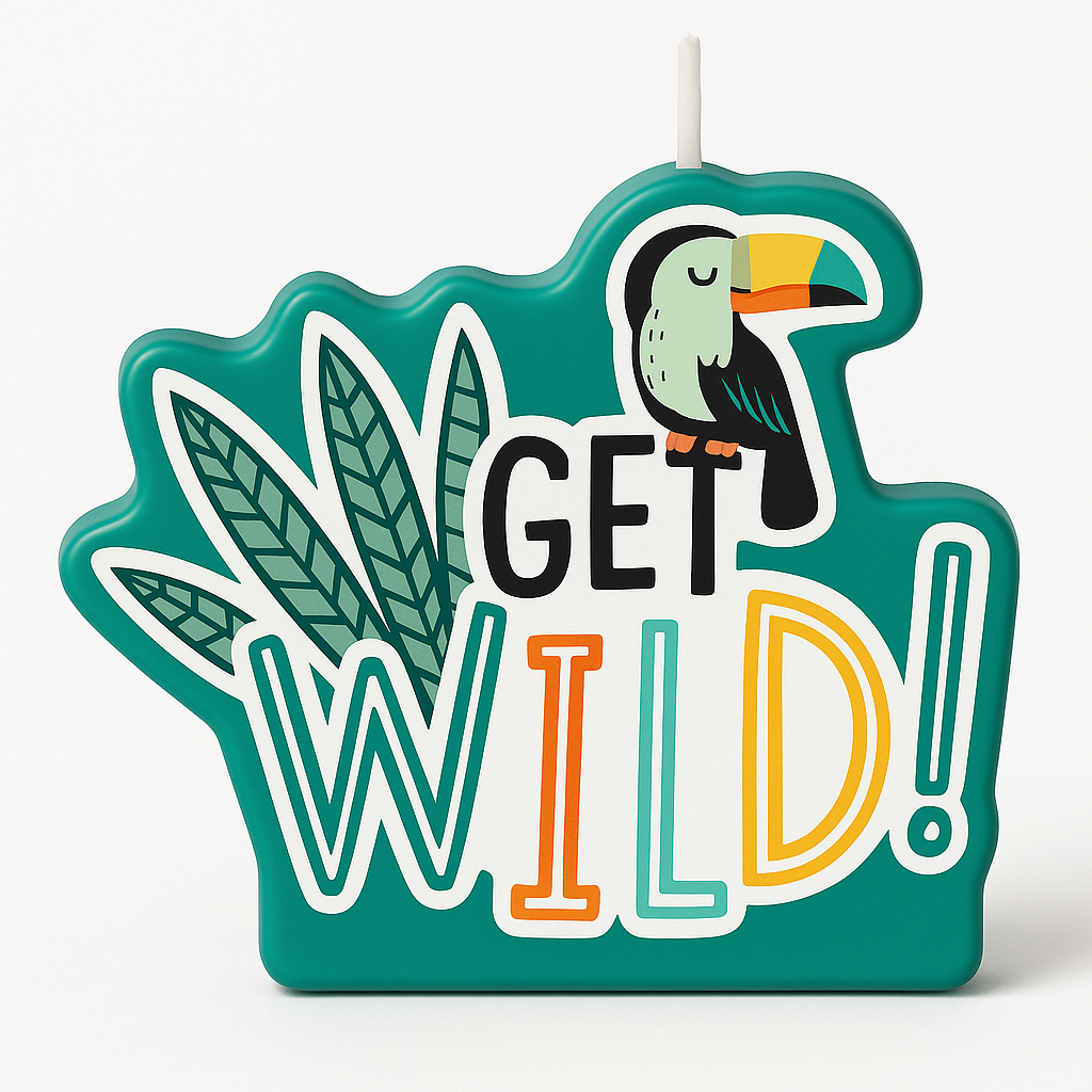 Get Wild Jungle Theme Birthday Candle