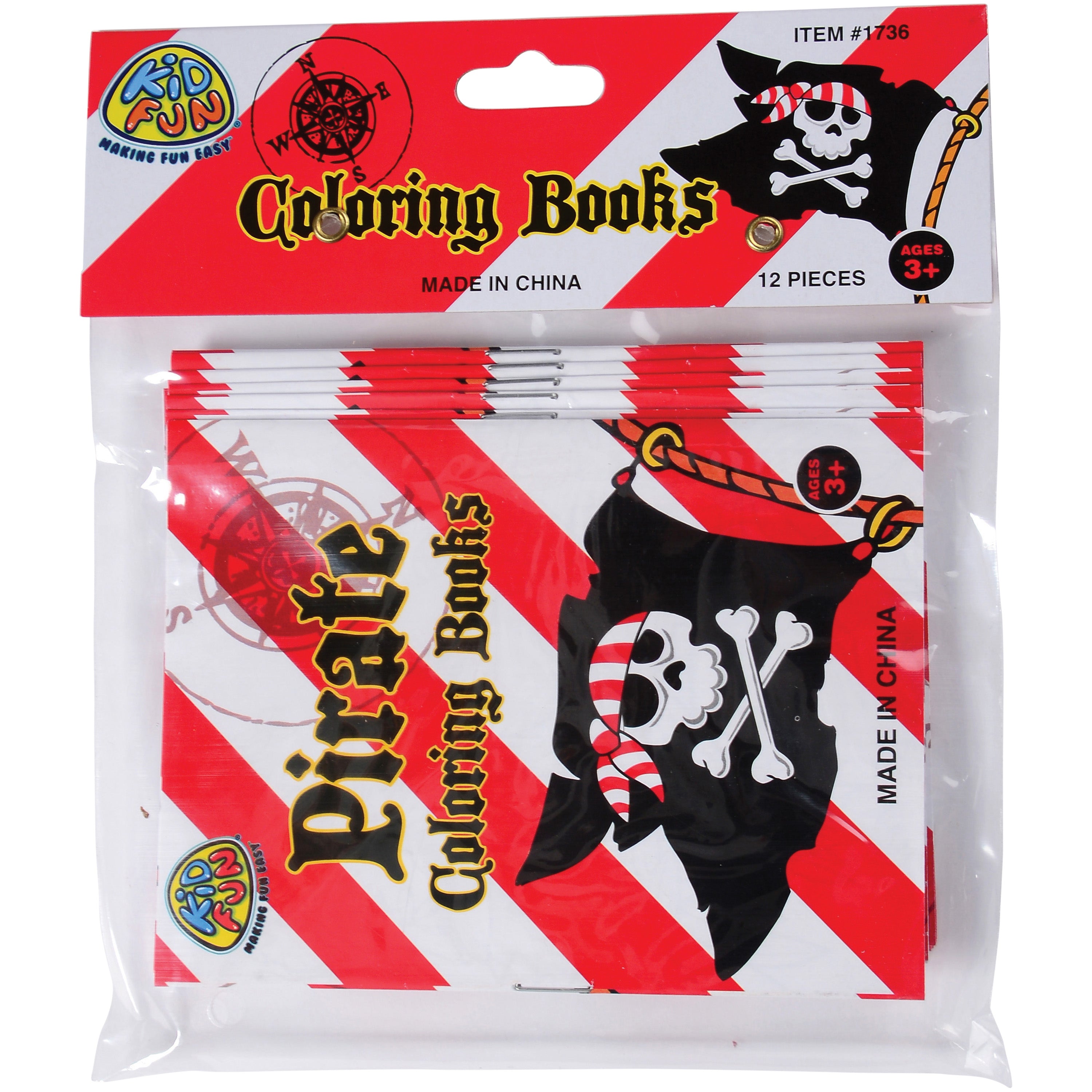 Pirate Coloring Books - 12 Count