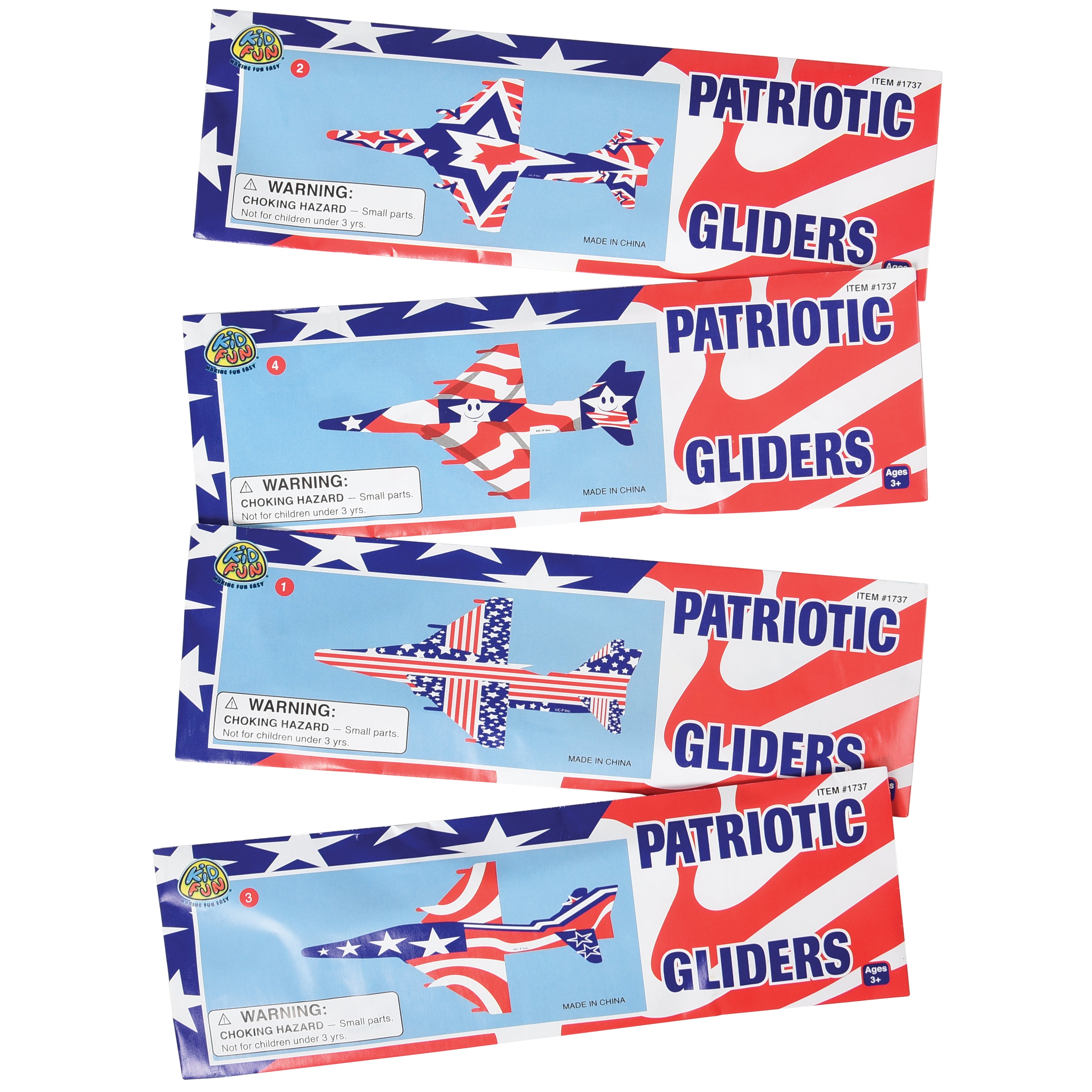 Patriotic Gliders - 12 Count