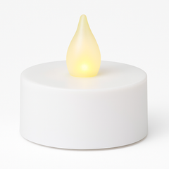 White LED Flameless Tealight Candles, 12-Pack