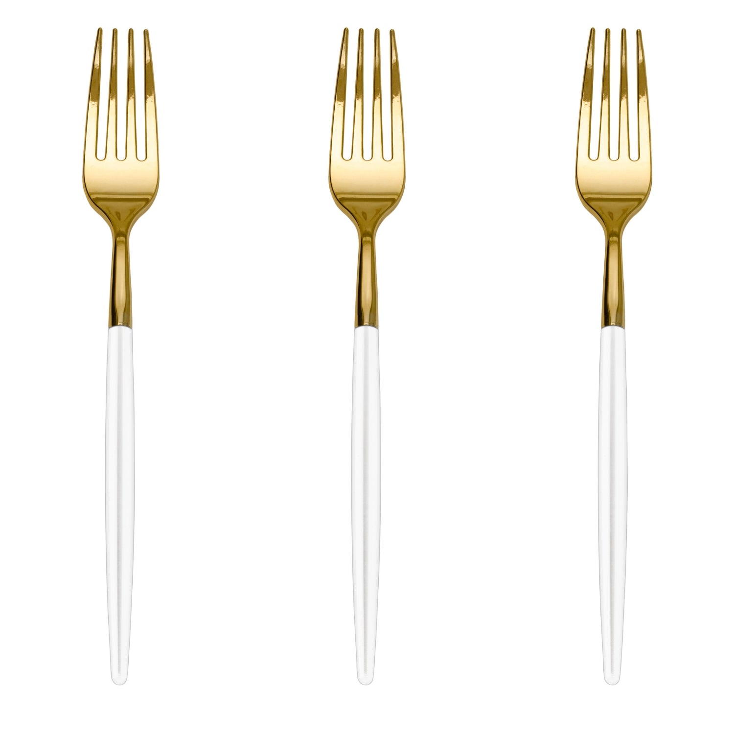 Trendables Forks Ivory/Gold | 20 Count