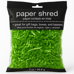 Kiwi Green Crinkle Paper Shreds for Gift Wrapping, 2 oz
