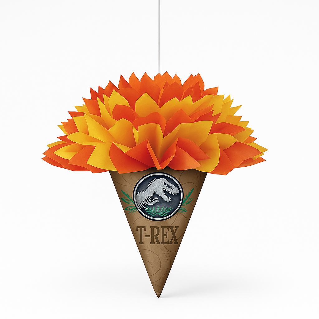 Jurassic World T-Rex Torch Pom Pom Hanging Decorations - 3 Pack