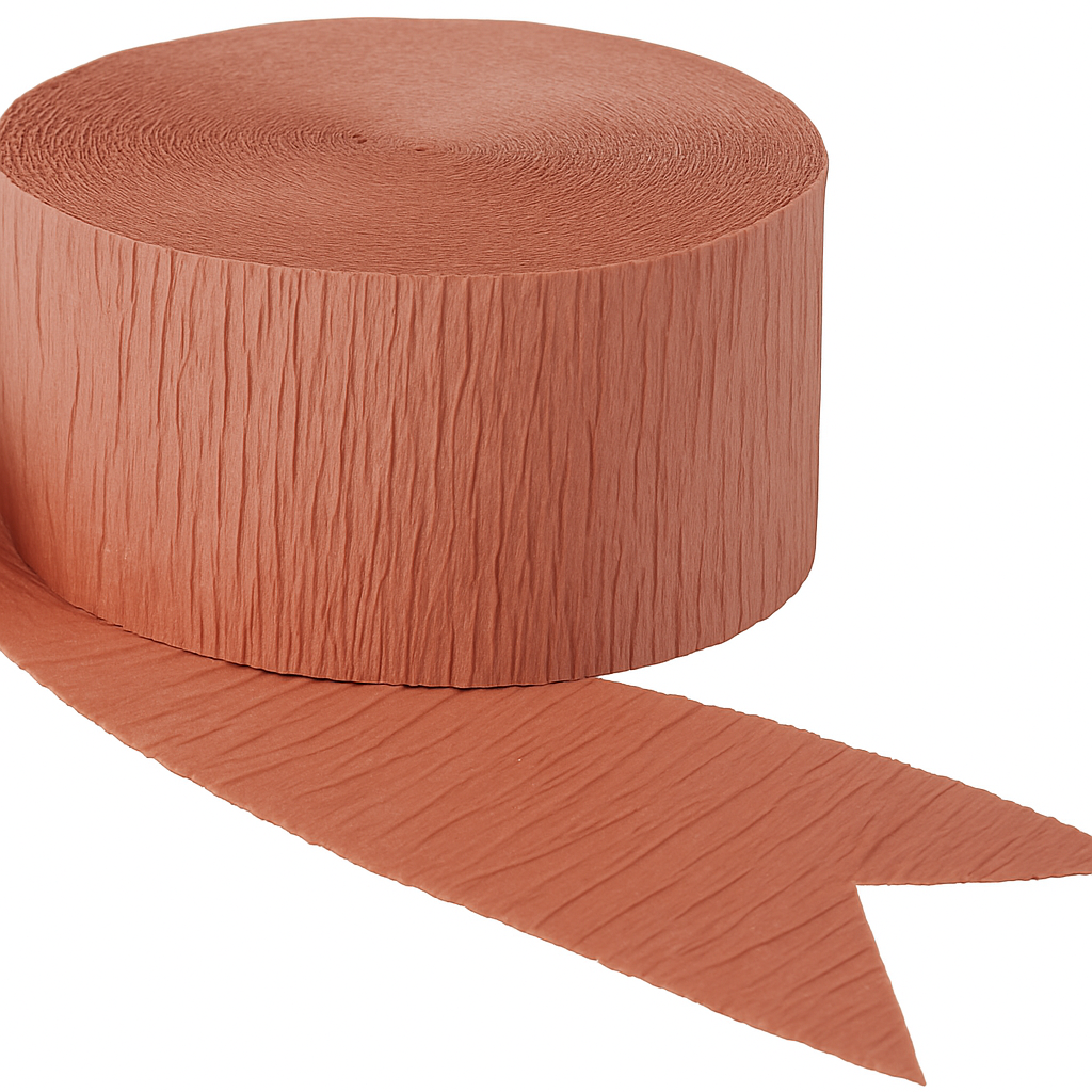 Rose Gold Crepe Streamer - 81 ft