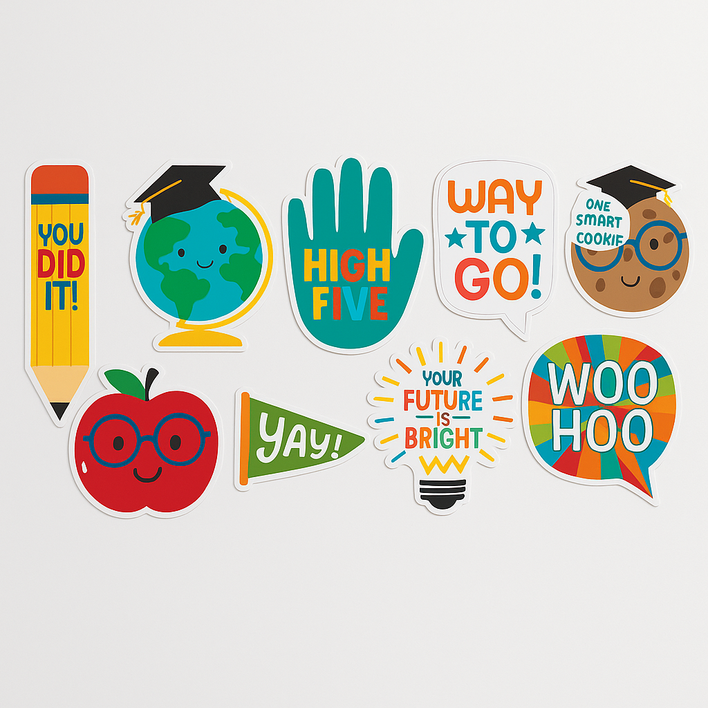 Graduation Celebration Wall Cutouts - 9 Pack