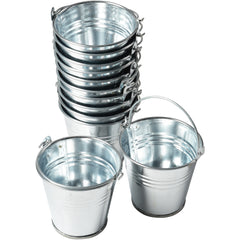 Mini Metal Buckets - 12 Count