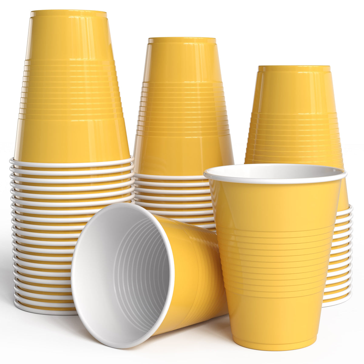 18 Oz. Yellow Plastic Cups - 50 Ct.