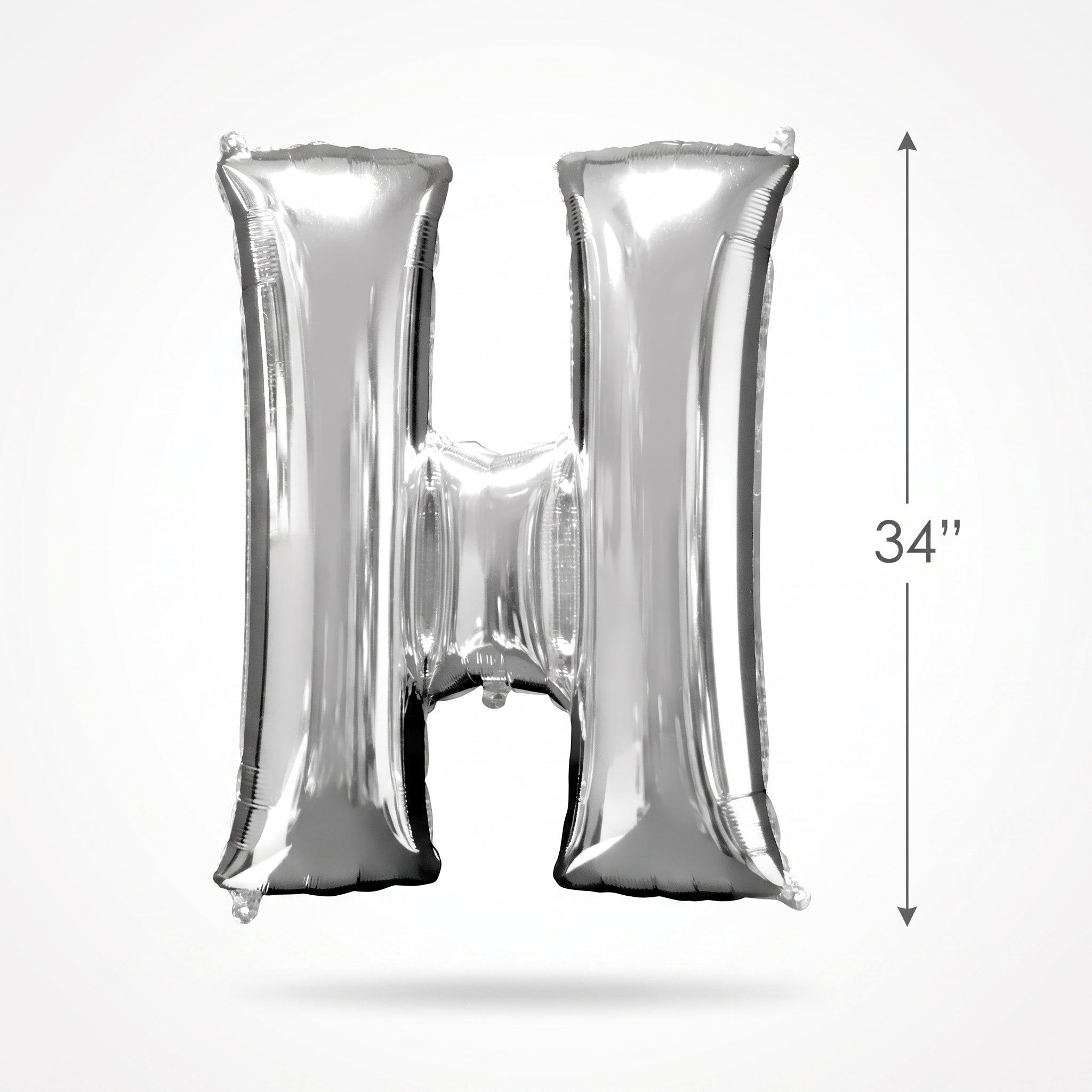 Silver Foil SuperShape Letter "H" Balloon