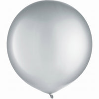 Silver 24" Pearl Latex Balloons - 4 Pack