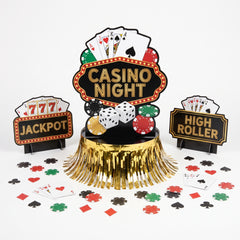 Roll the Dice Casino Table Decorating Kit - 23 Pieces