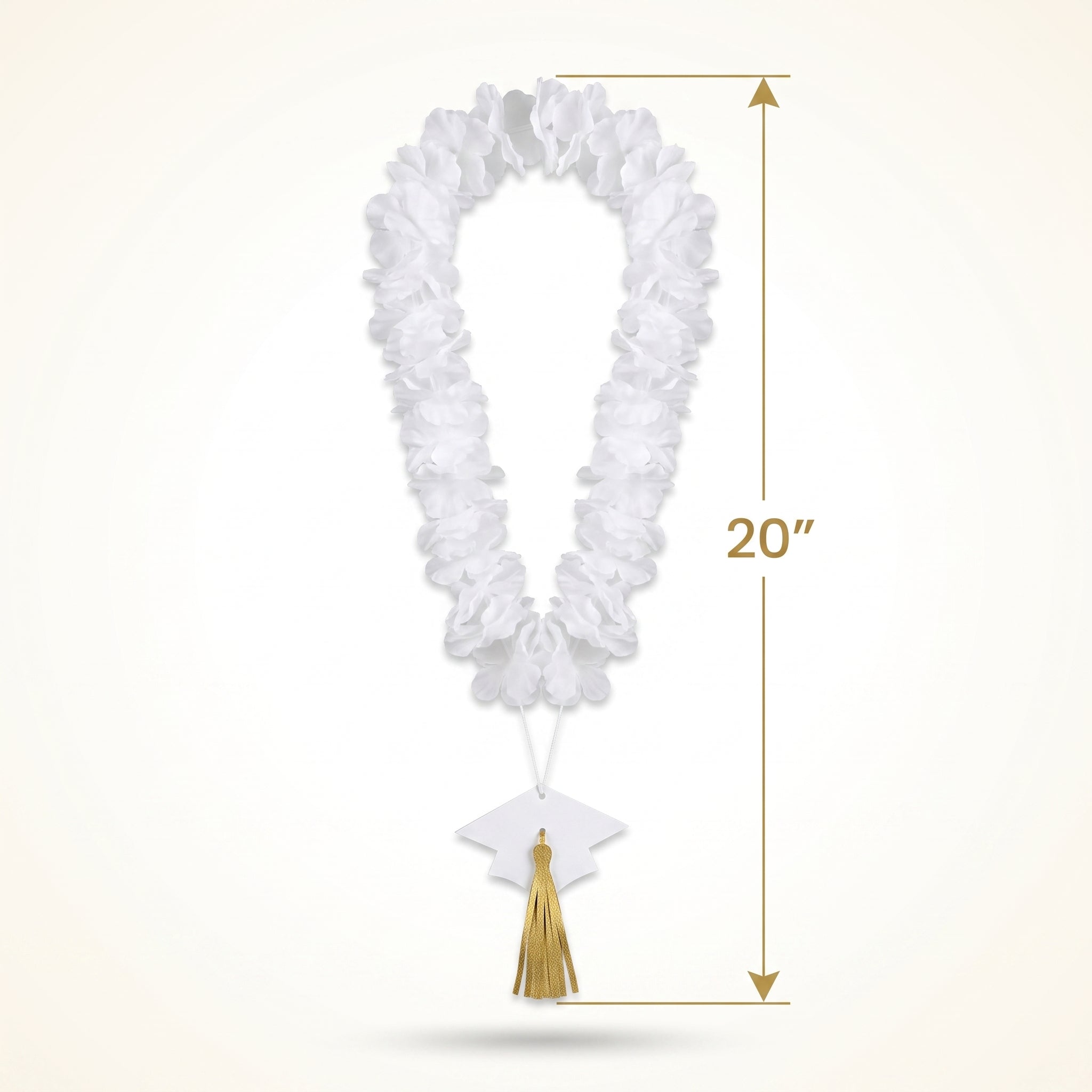 White Graduation Celebration Lei Necklace