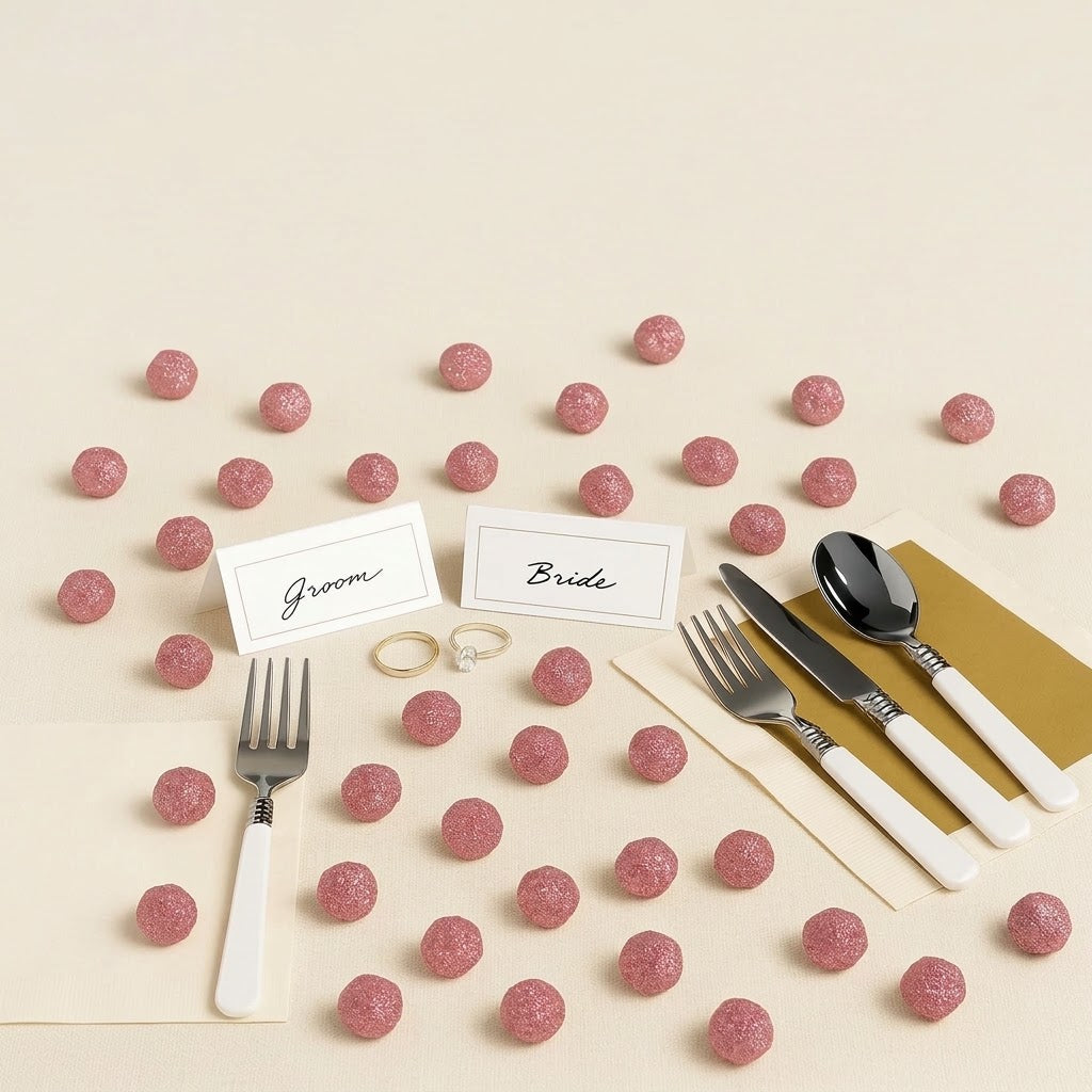 Blush Pink Diamond Table Scatter Confetti, 40-Pack