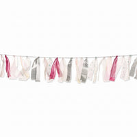 Luminous Iridescent Tulle Ribbon Garland for Kids' Birthday