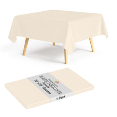 Premium Square Ivory Table Cover 70" x 70" | 1 Pack