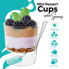 2 Oz. Clear Stemmed Mousse Cup | 20 count