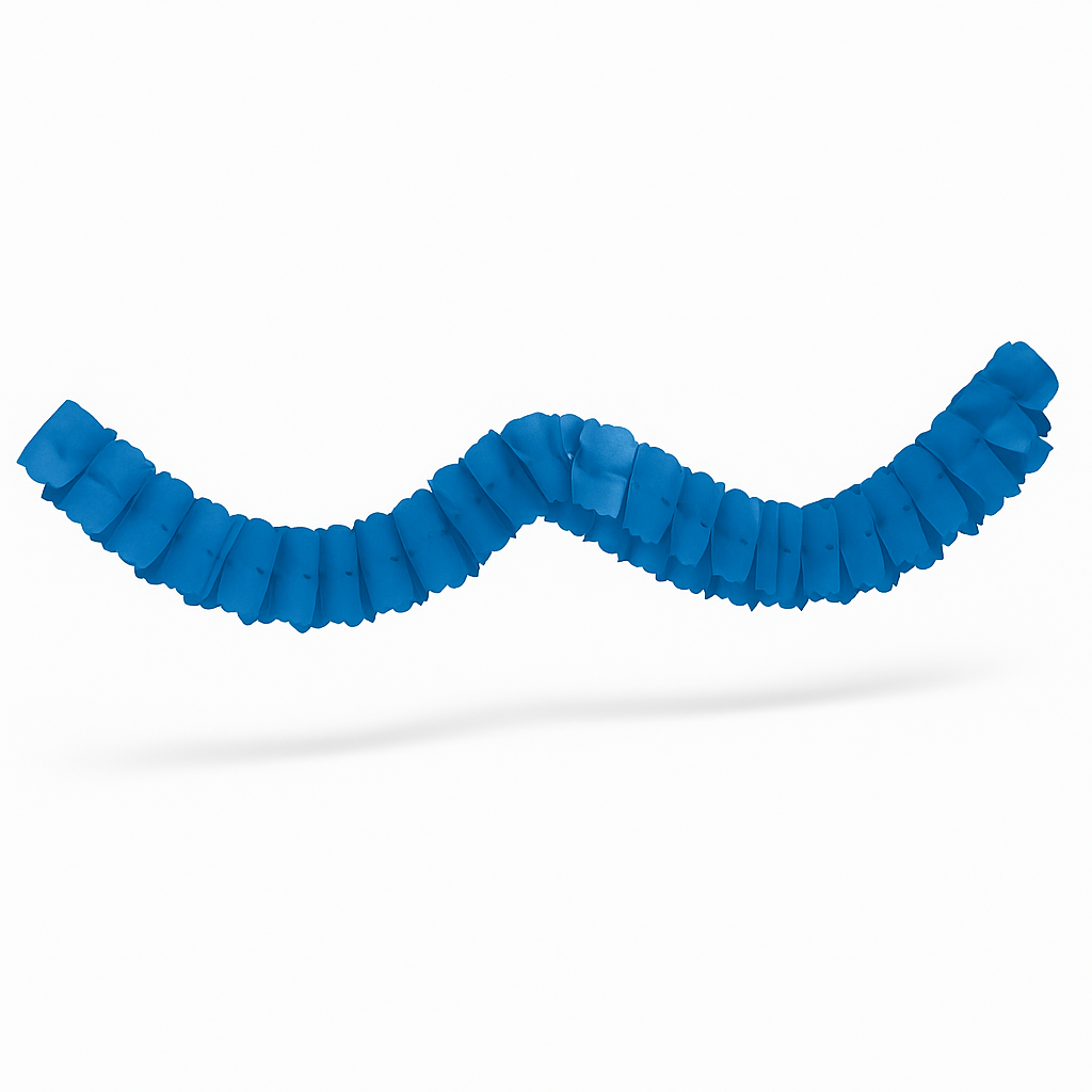 Royal Blue Tissue Paper Garland - 12 ft