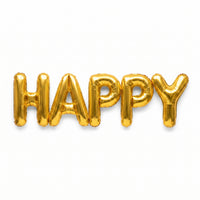 Gold Foil "HAPPY" Air Filled Balloon
