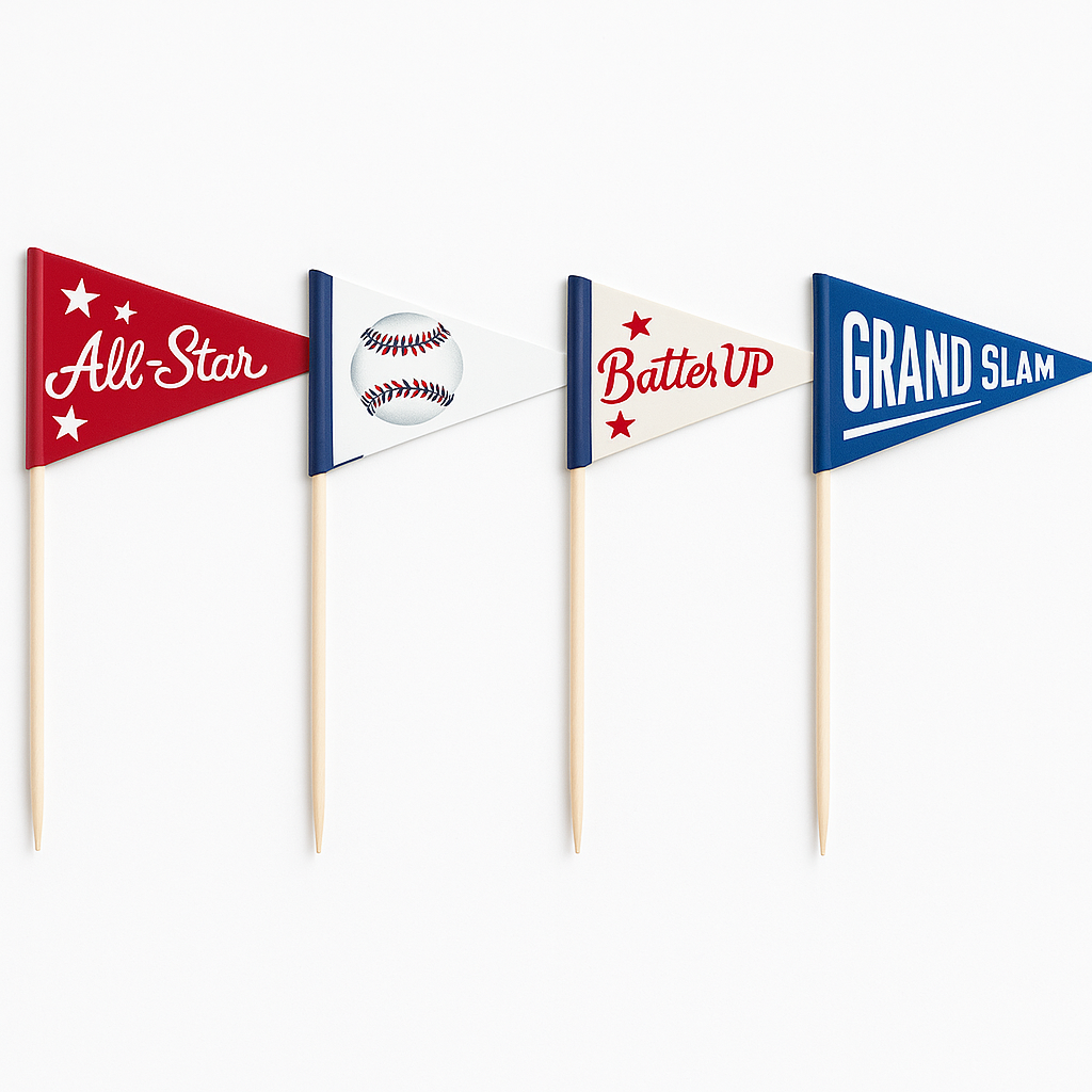 MLB Themed Small Pennant Decorations (4-Pack)