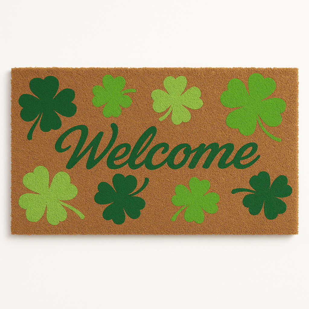 St. Patrick's Day Welcome Doormat