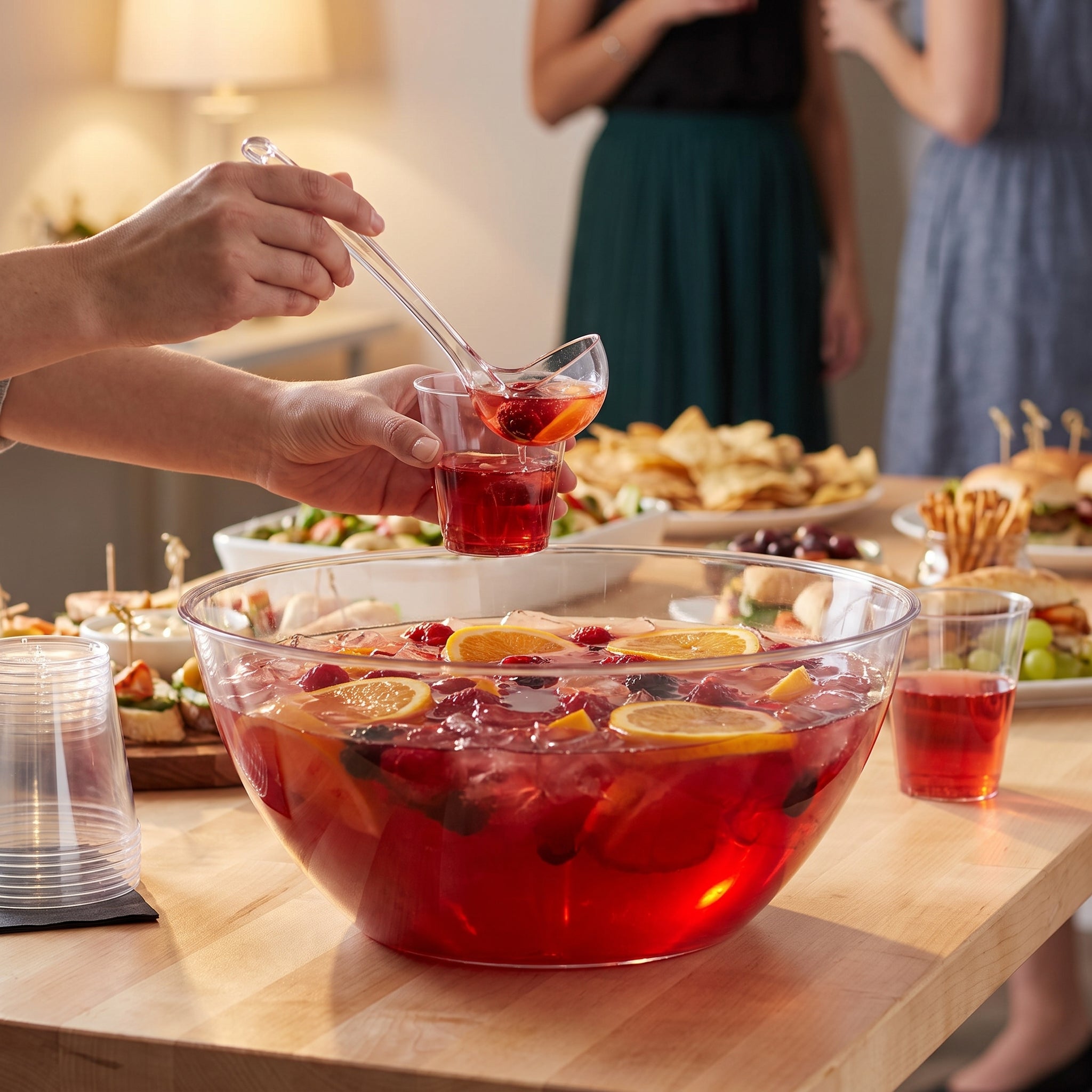 Clear 10-Quart Plastic Serving Bowl for All Occasions