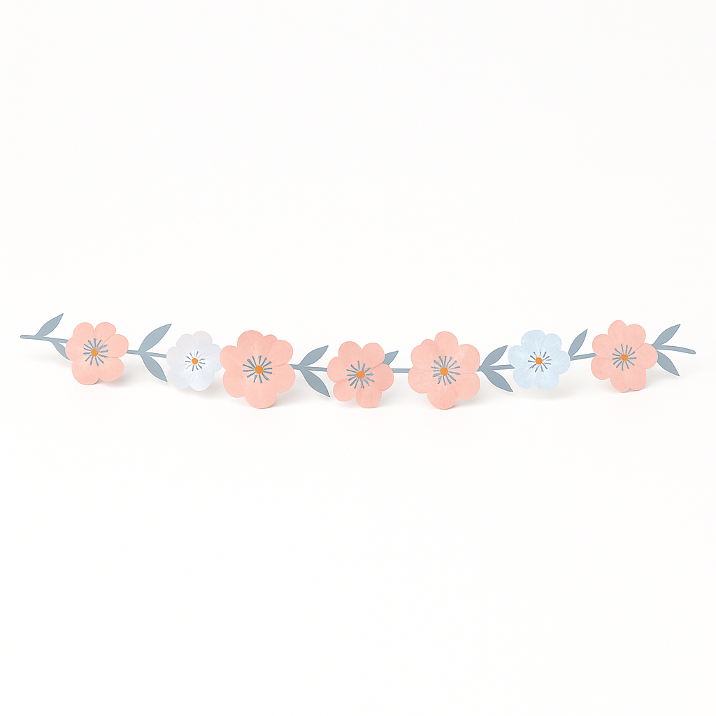 Rose Gold Floral Garland Decoration - 9 ft