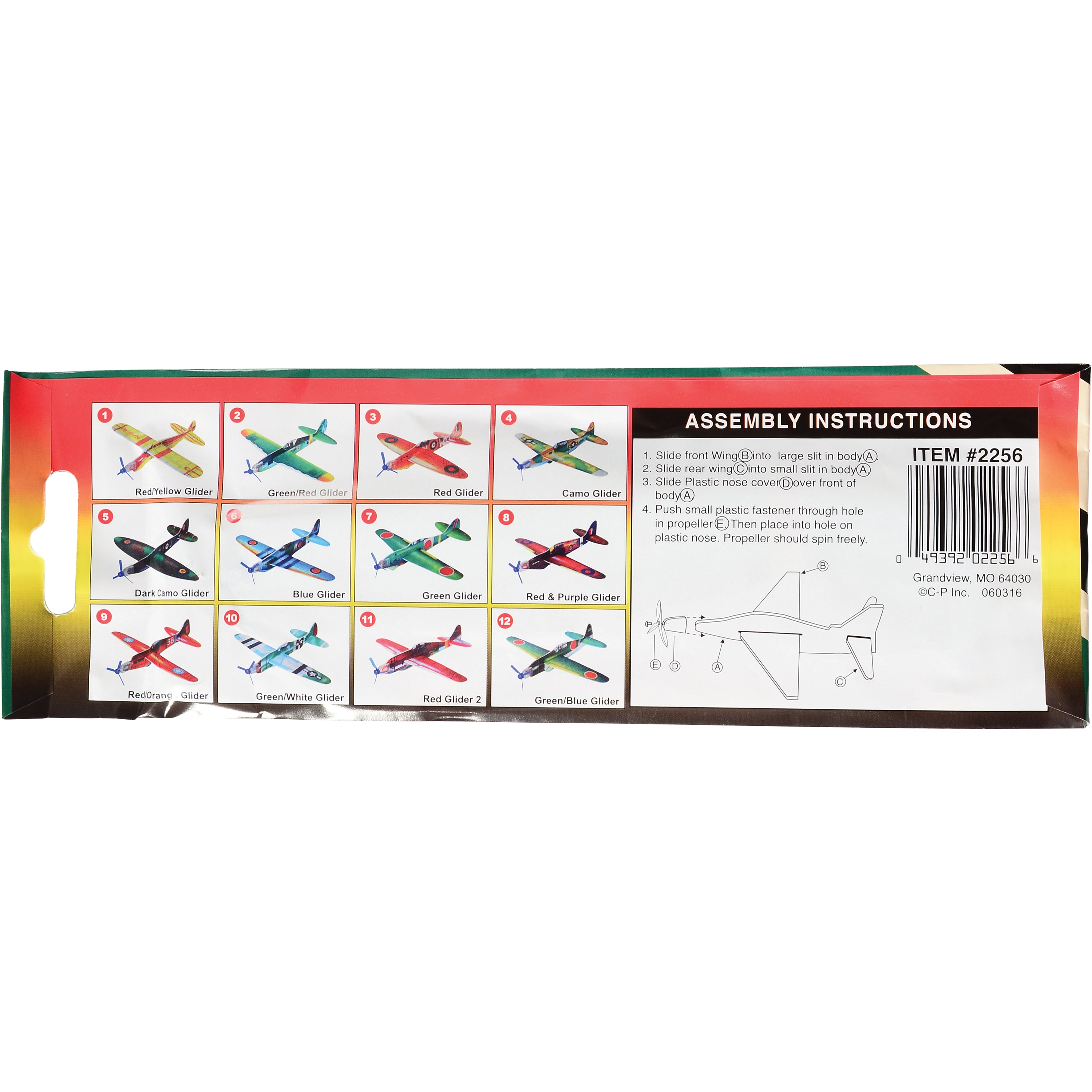 Gliders W/Propellers - 12 Count