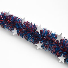 Sparkling Tinsel Patriotic Garland Boa
