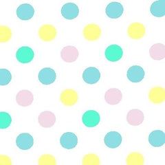 Pastel Polka Dot Plastic Table Cover | Case of 48 - 54 In. x 108 In.