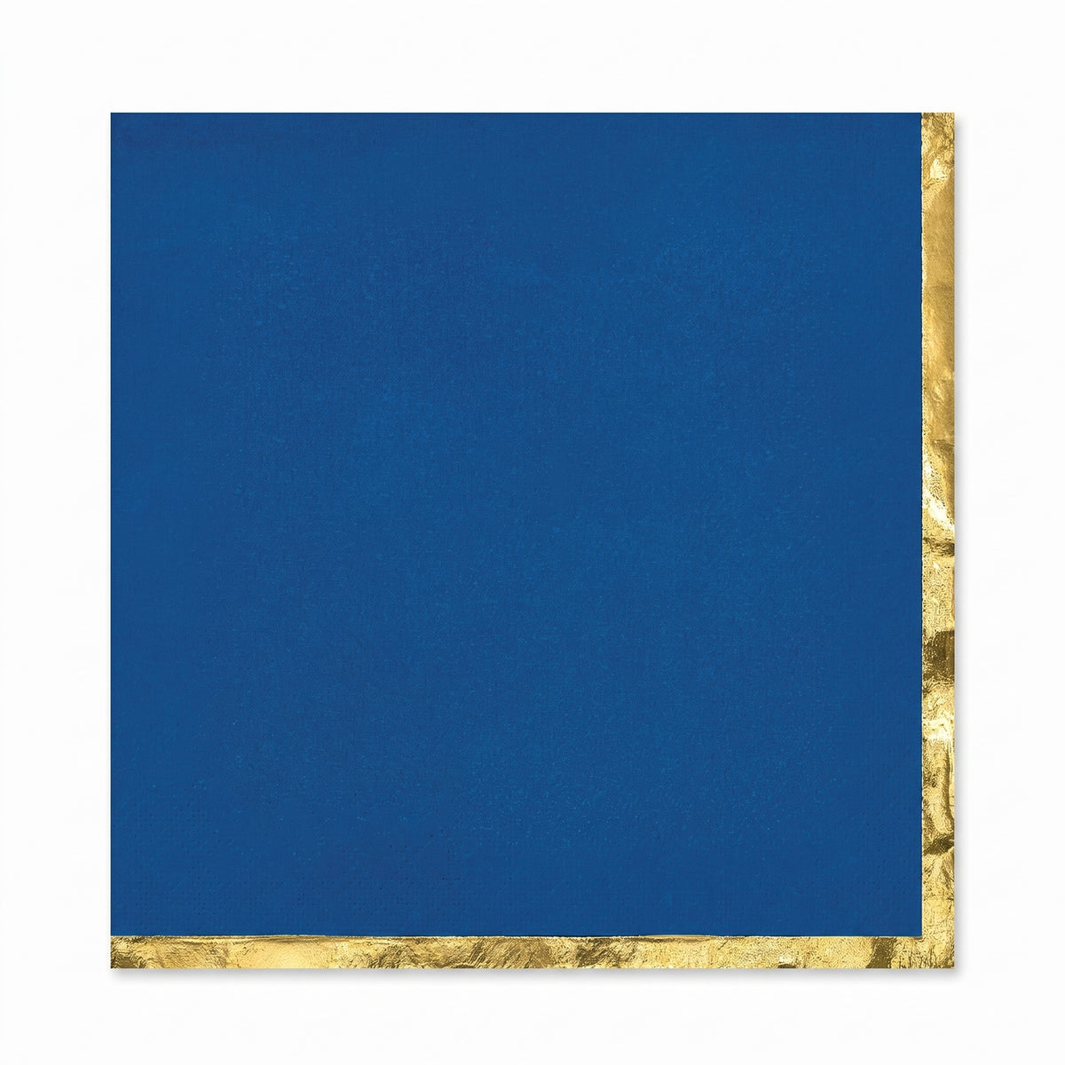 Royal Blue Beverage Napkins with Gold Hot Stamp - 5 In. X 5 In.