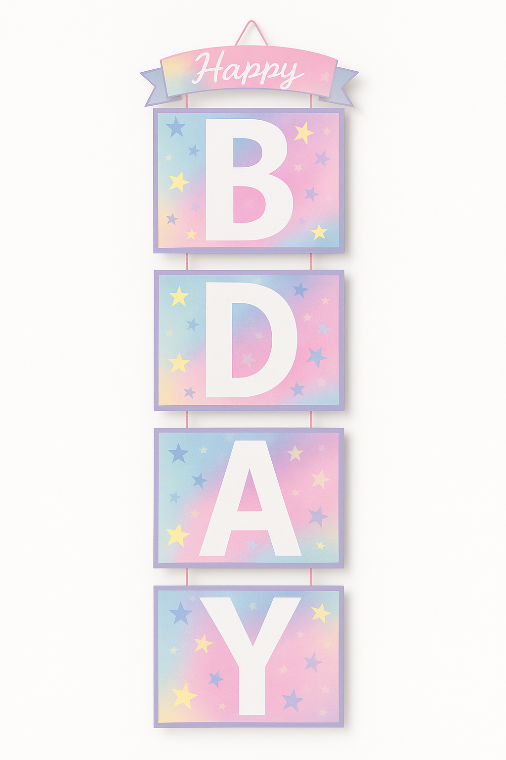 Luminous Iridescent Rainbow Birthday Door Decoration