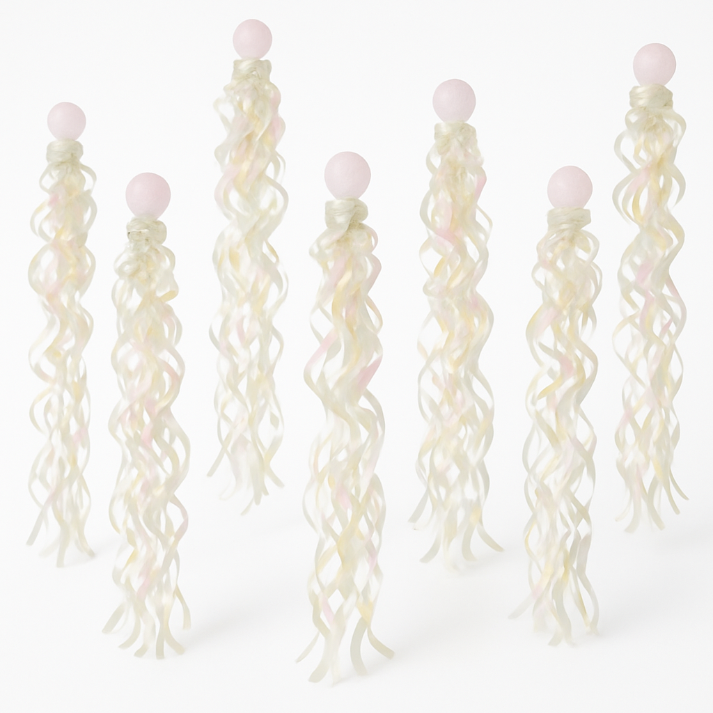 Iridescent Luminous Swirl Hanging Decorations - 10 Pack