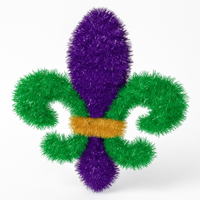Tinsel Fleur De Lis Masquerade Decoration