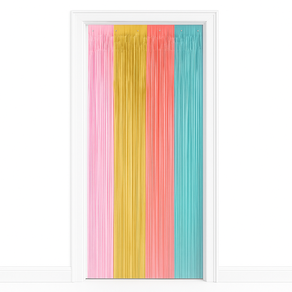 Pastel Metallic Door Curtain Decoration