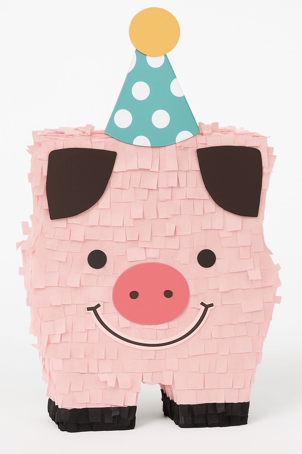 Mini Farm Pig Piñata Decoration for Baby's First Birthday