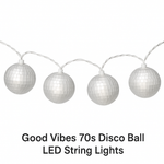 Good Vibes 70s Disco Ball LED String Lights