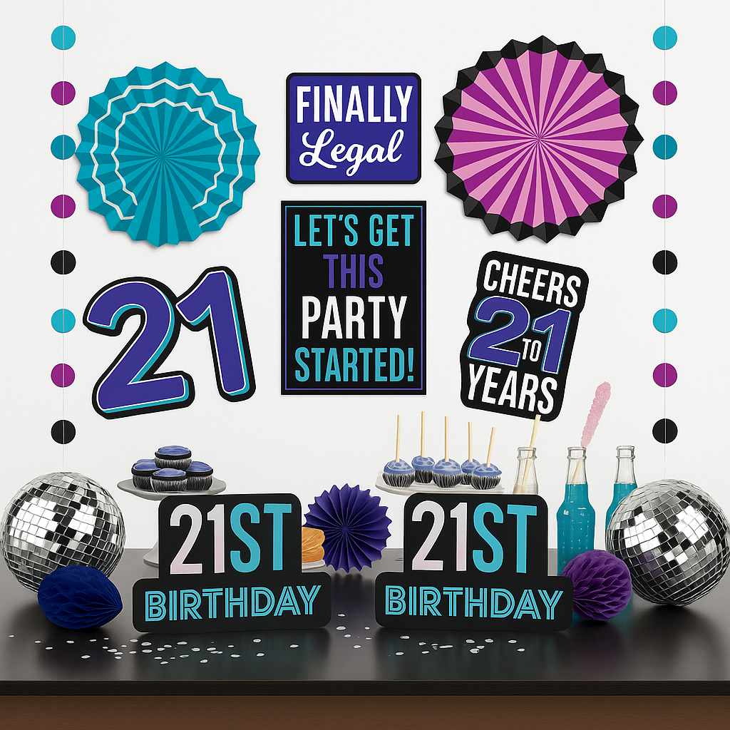 Finally 21! Birthday Room Decorating Kit