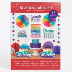 Sparkle Birthday Room Decorating Kit - 12-Piece Set