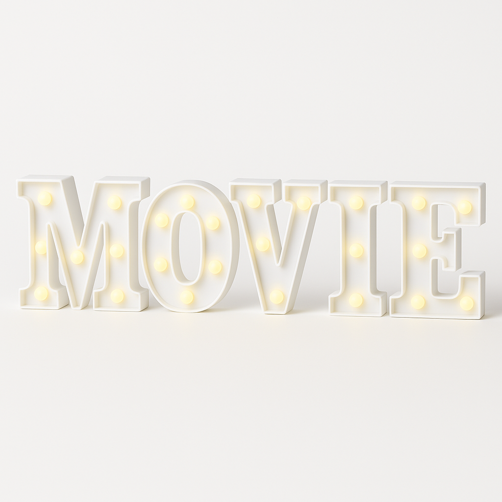 Movie Night Light-Up Marquee Sign - Perfect for Hollywood Themes