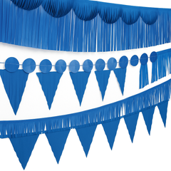 Royal Blue Multi-Shape Fringe Banner Kit