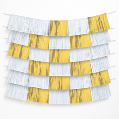 Gold and Silver Fringe Backdrop Decoration Kit
