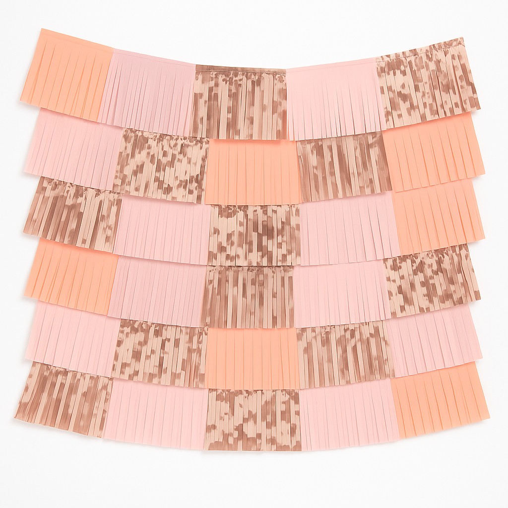 Rose Gold Fringe Backdrop Decoration Kit