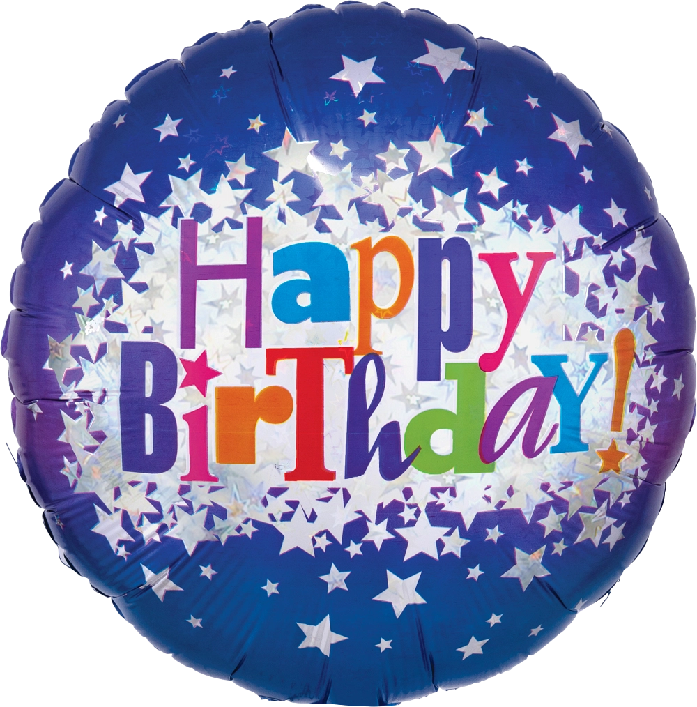 Bright Stars Happy Birthday 18" Mylar Balloon