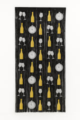 New Year's Eve Two-Piece Door Curtain Party Decor Set