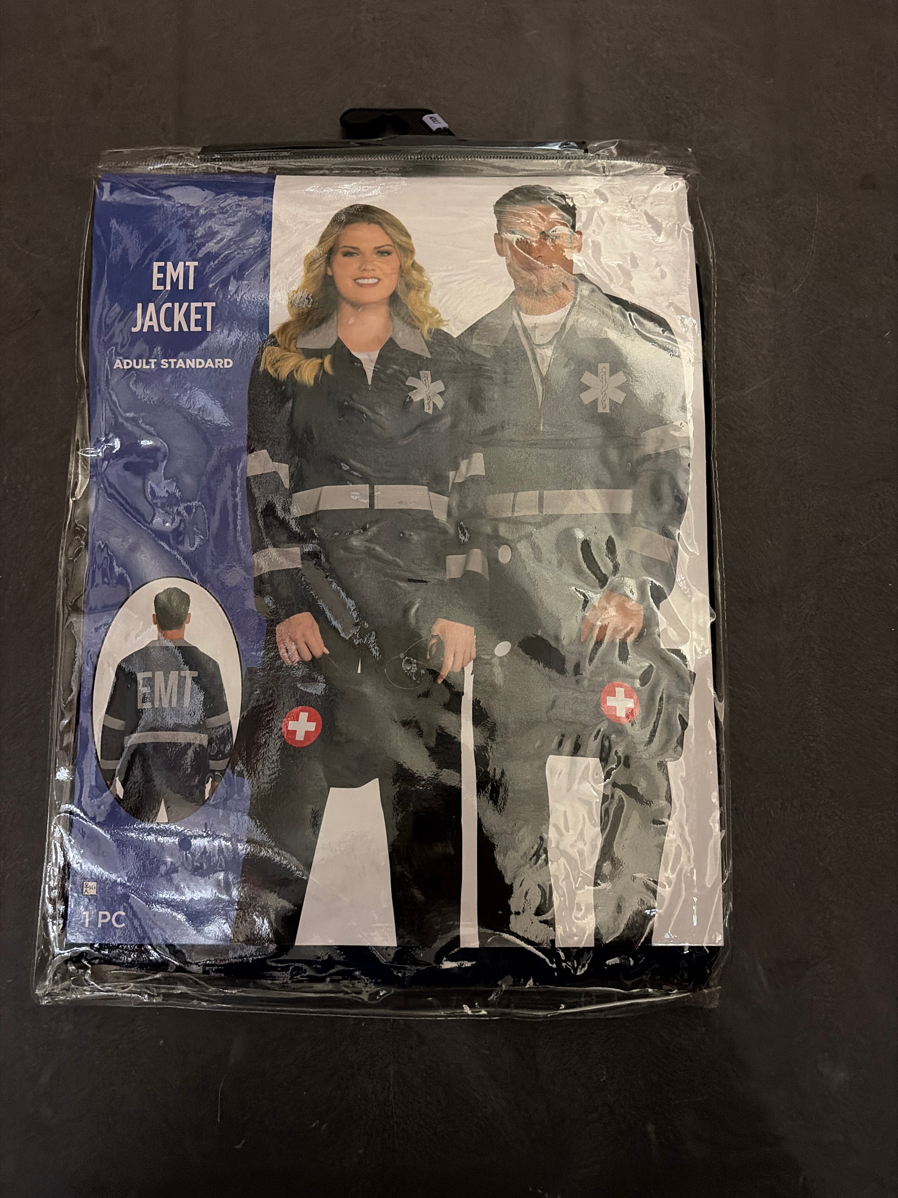 EMT Jacket Costume with Medical Bag - Adult One Size, 2-Piece Set - Adult One Size (Up to Size 42)