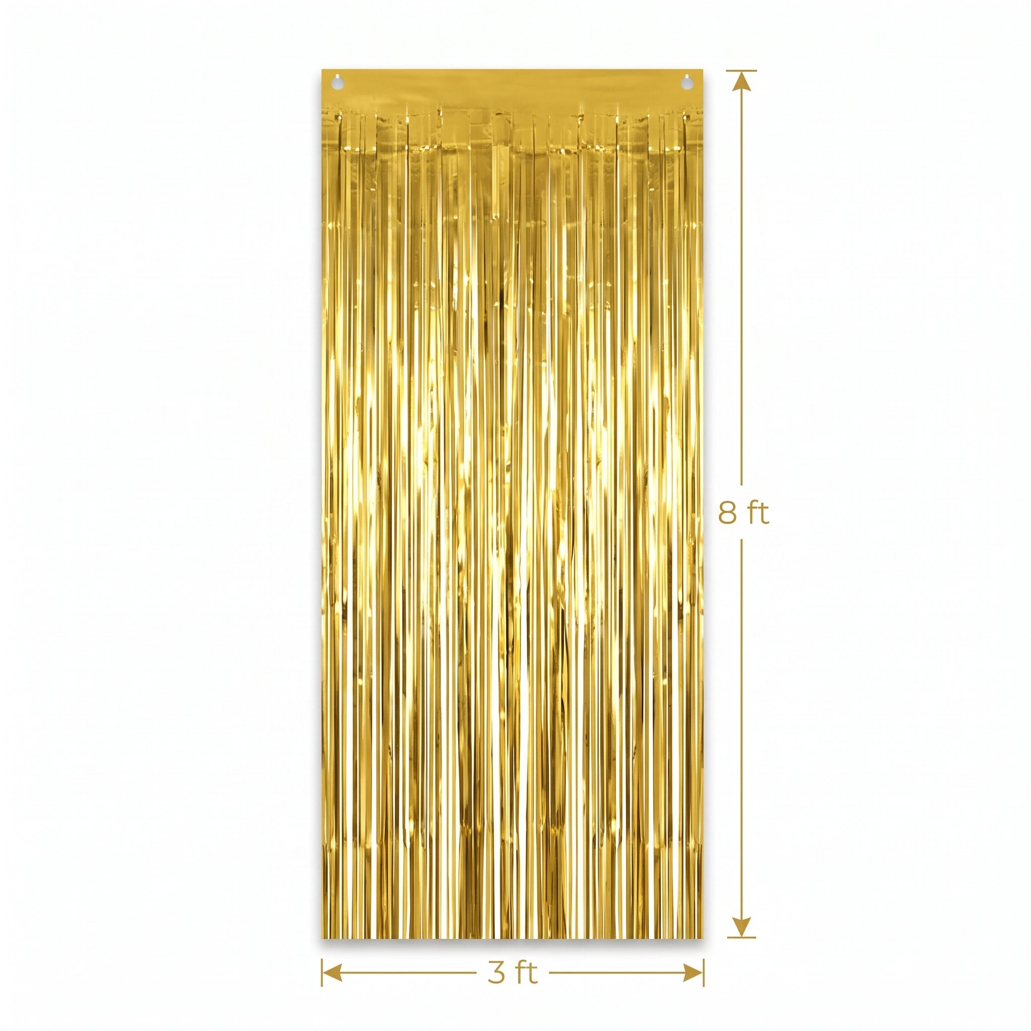 Gleaming Gold Metallic Door Curtain - 3' x 8'