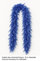Royal Blue Feather Boa - 72" Costume Accessory
