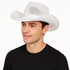 Classic White Straw Cowboy Hat